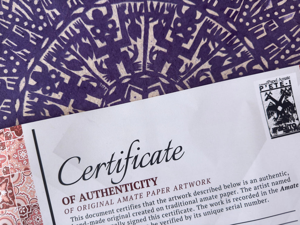 "Amethyst Mandala" ∙ Amate Art  28"x28"  (Unframed)