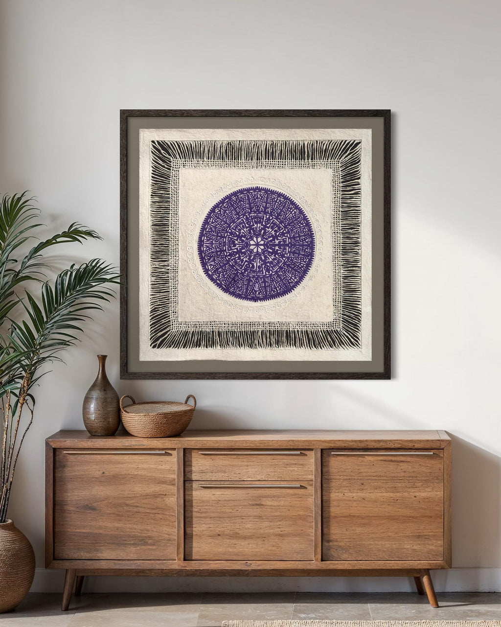"Amethyst Mandala" ∙ Amate Art  28"x28"  (Unframed)