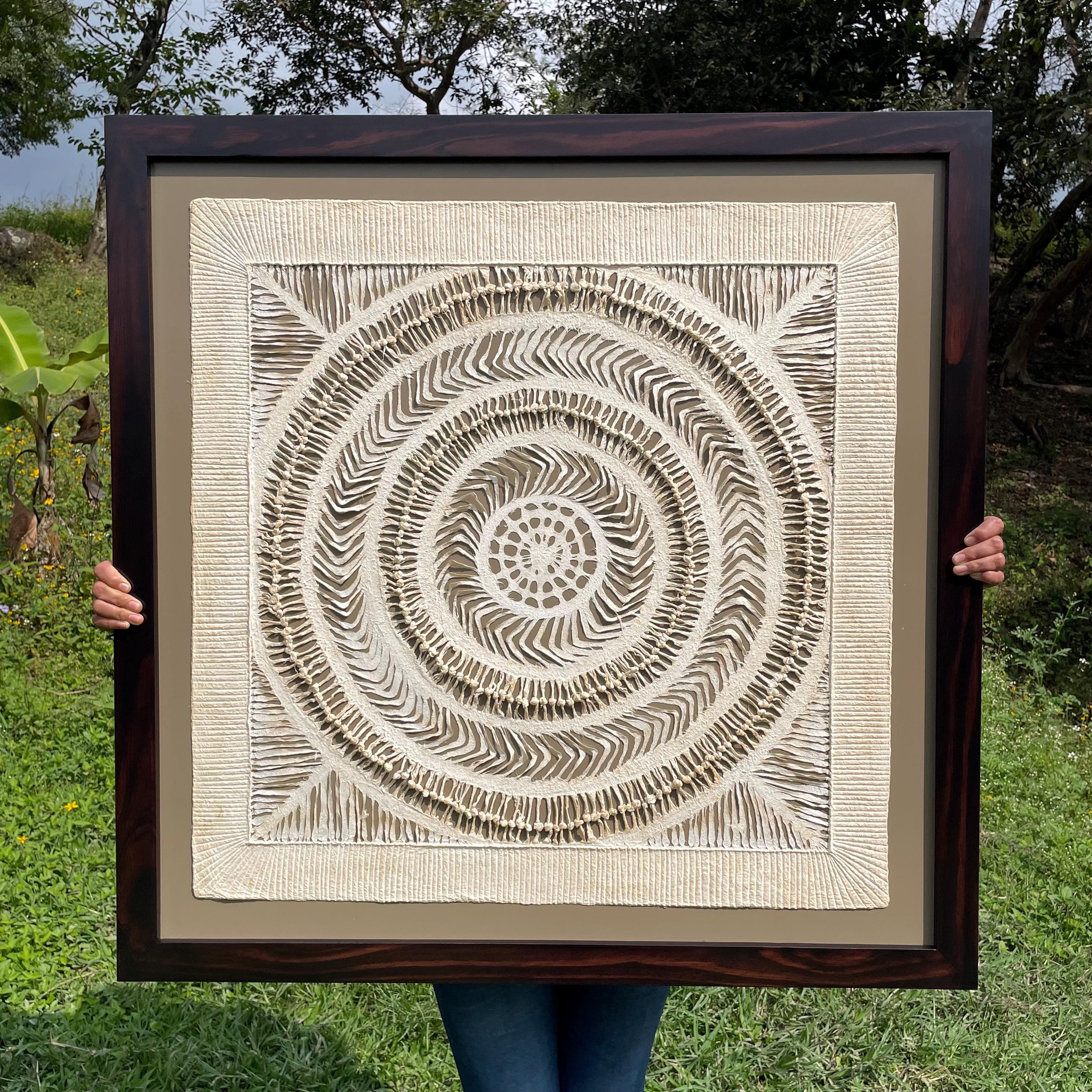 "Knot Weave" ∙ Amate Art  35"x35"  (Framed)