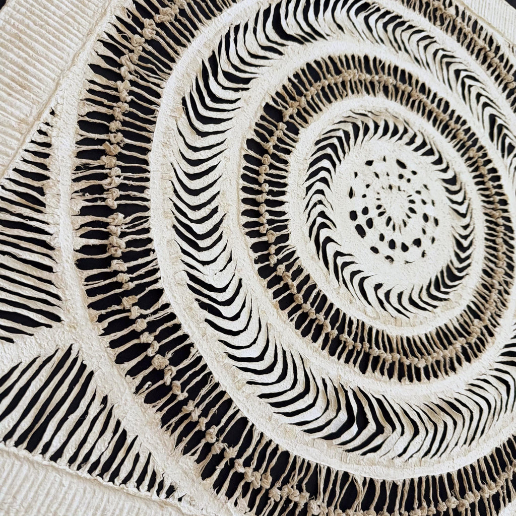 "Knot Weave" ∙ Amate Art  35"x35"  (Framed)