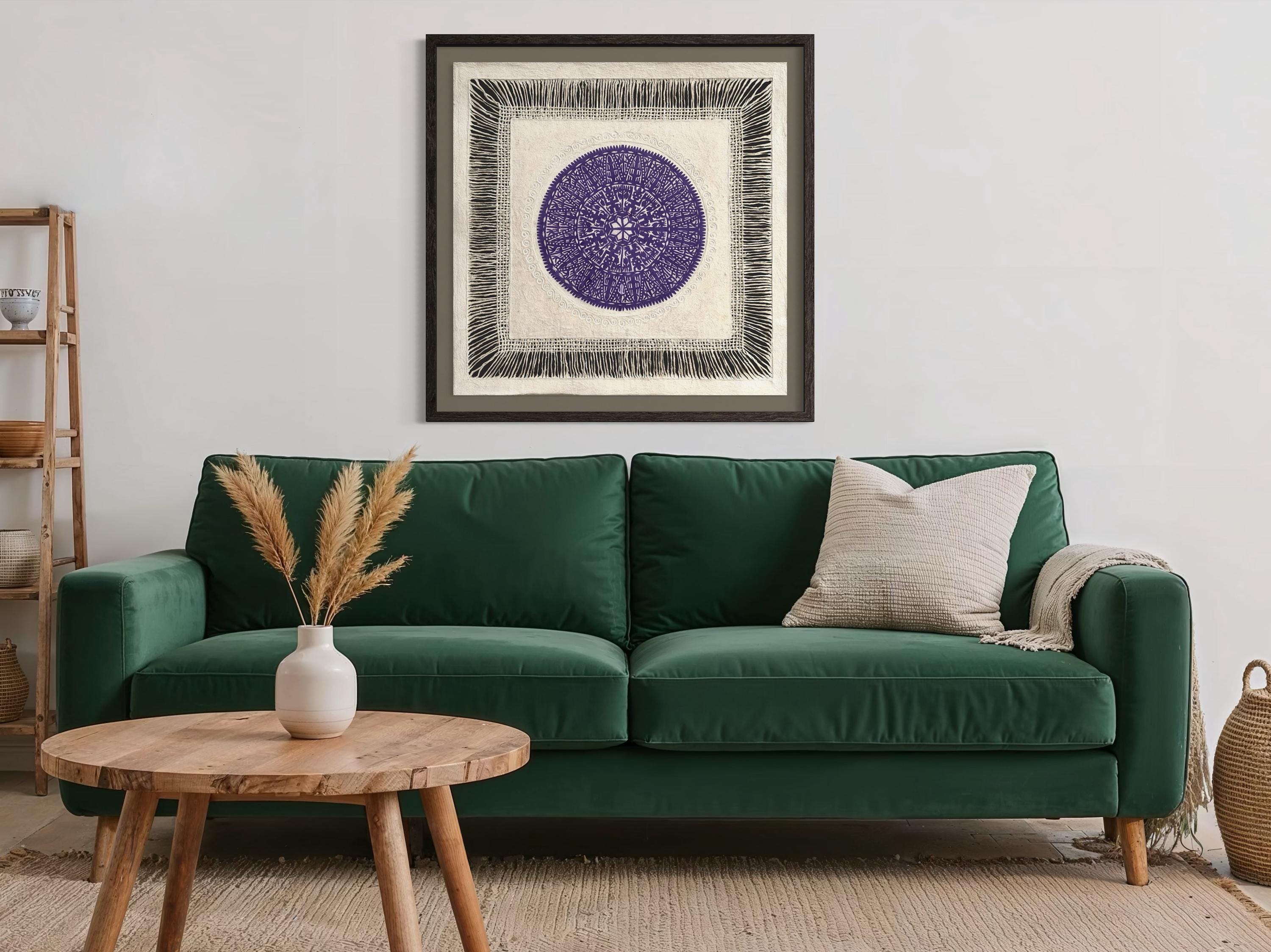 "Amethyst Mandala" ∙ Amate Art  28"x28"  (Unframed)