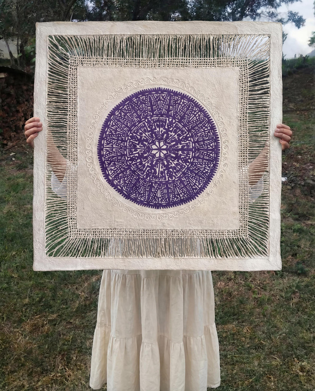 "Amethyst Mandala" ∙ Amate Art  28"x28"  (Unframed)