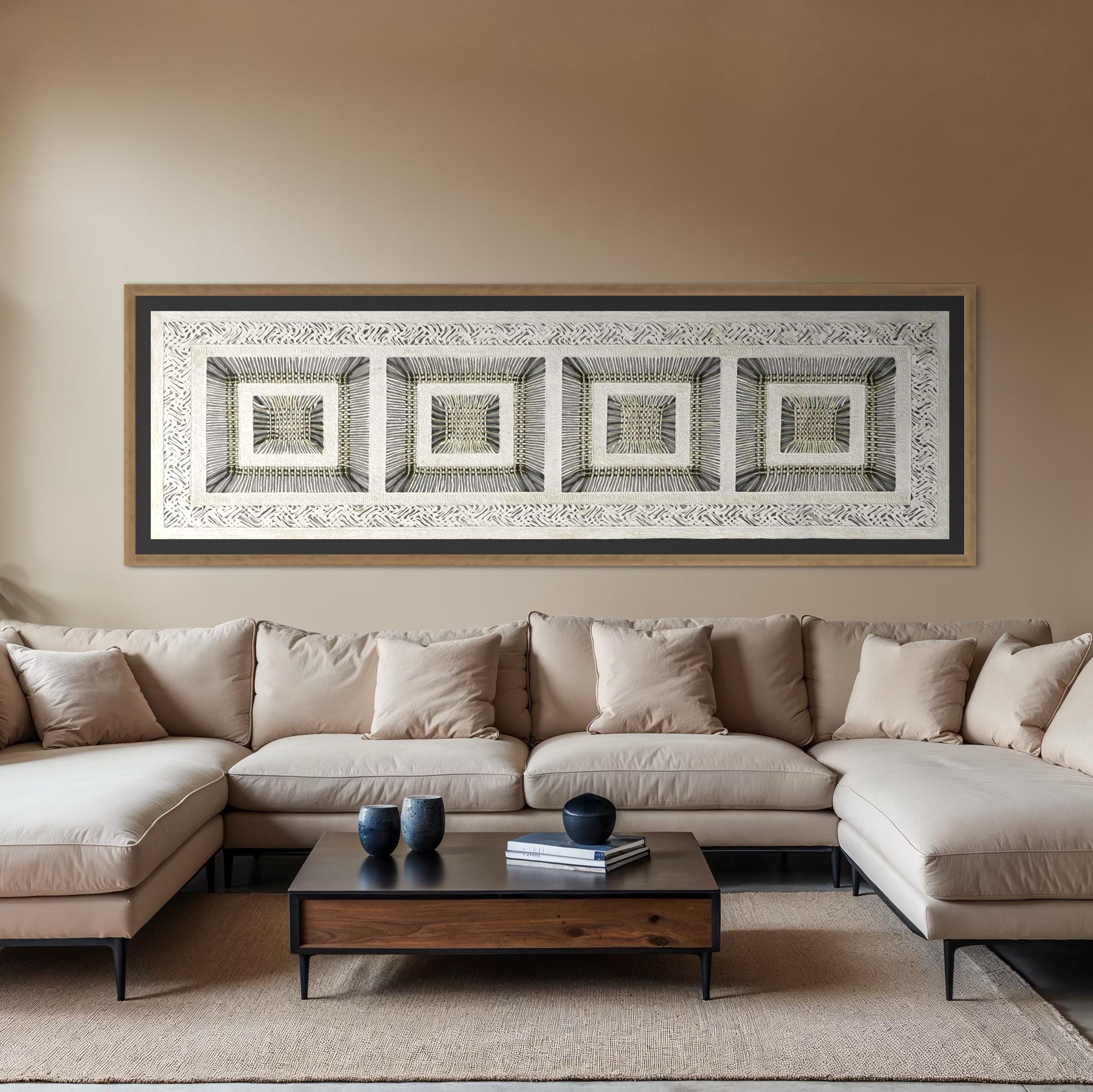 "Cascade Squares" ∙ Amate Art  70"x23.5" (Unframed)