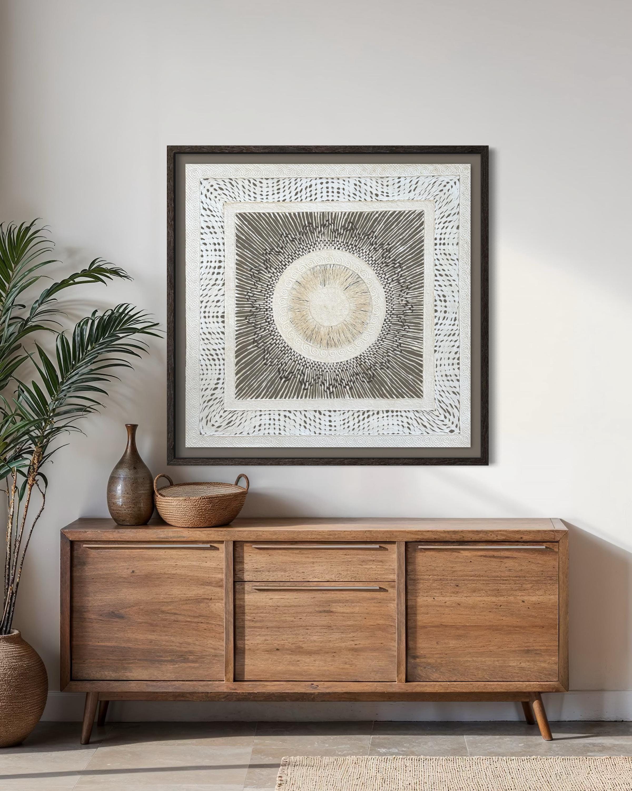 "Sun Weave" ∙ Amate Art  28"x28"  (Unframed)