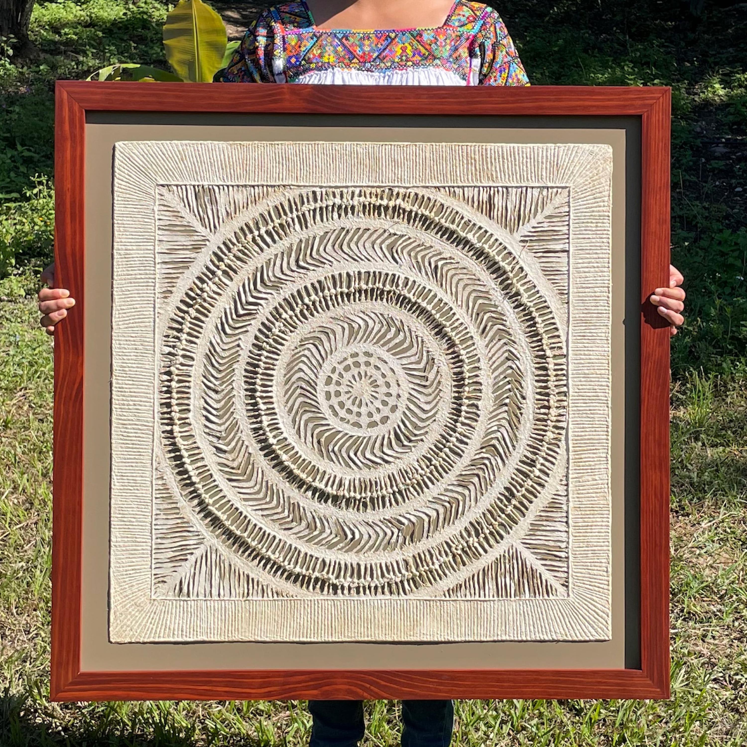 "Knot Weave" ∙ Amate Art  35"x35"  (Framed)