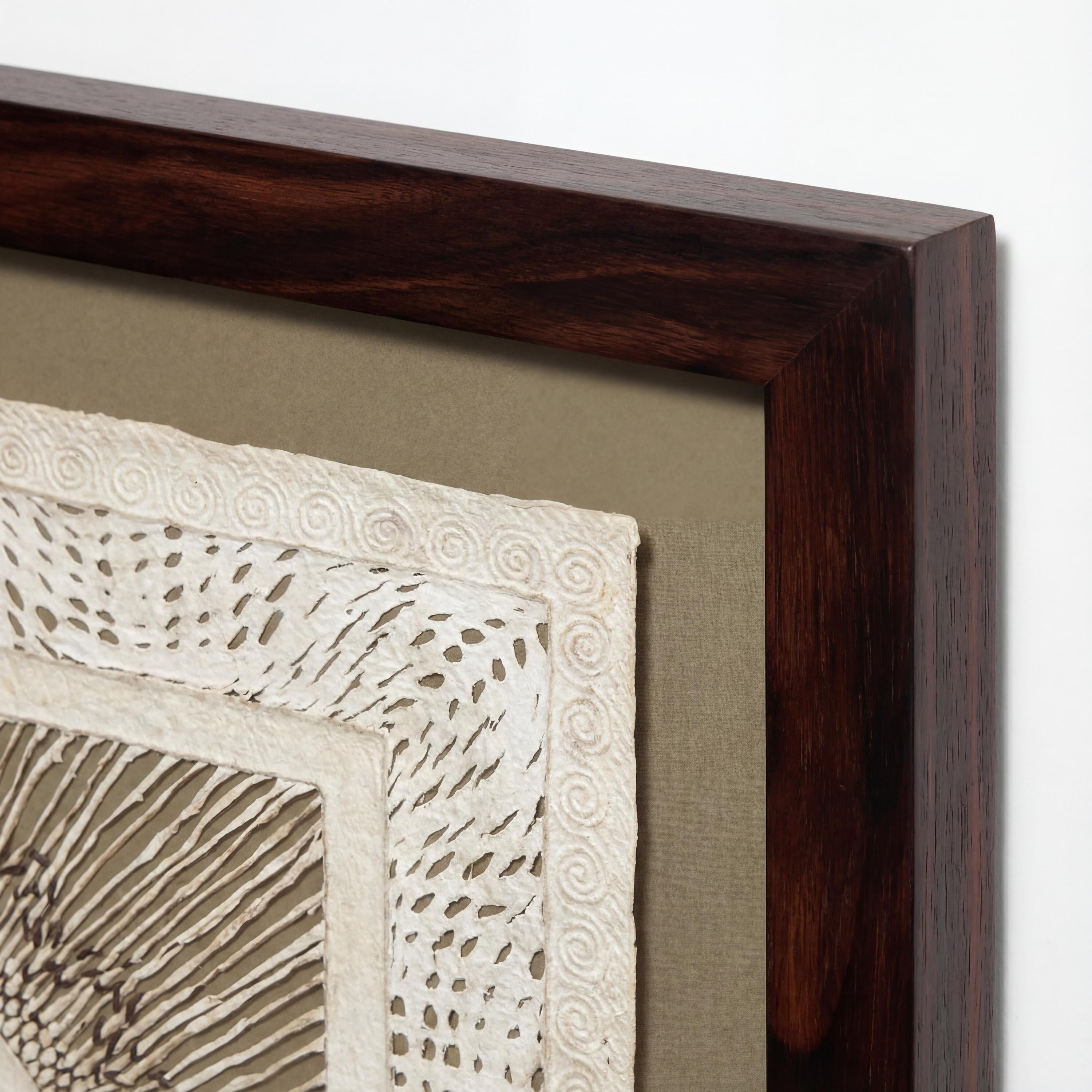 "Sun Weave" ∙ Amate Art  35"x35"  (Framed)