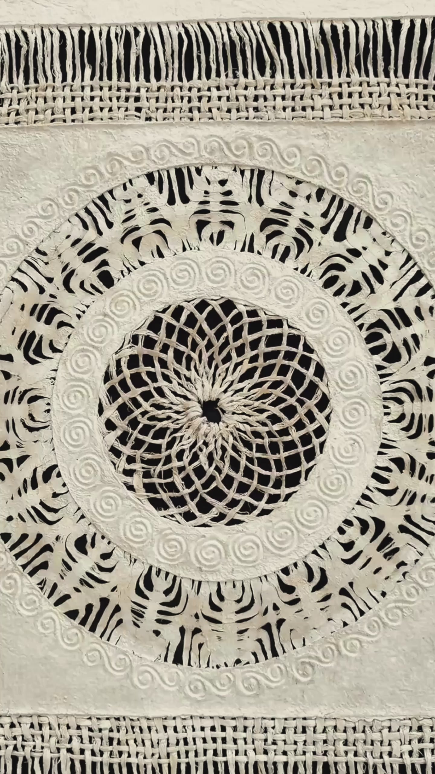 "Spiral Mandala" ∙ Amate Art  23.5"x23.5"  (Unframed)