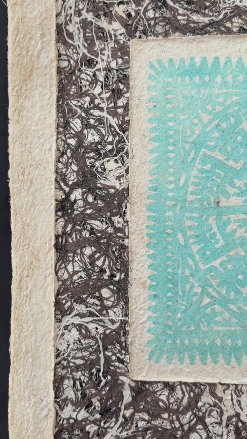 "Turquoise Lace" ∙ Amate Art  15.75"x15.75"  (Unframed)