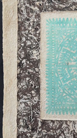 "Turquoise Lace" ∙ Amate Art  15.75"x15.75"  (Unframed)