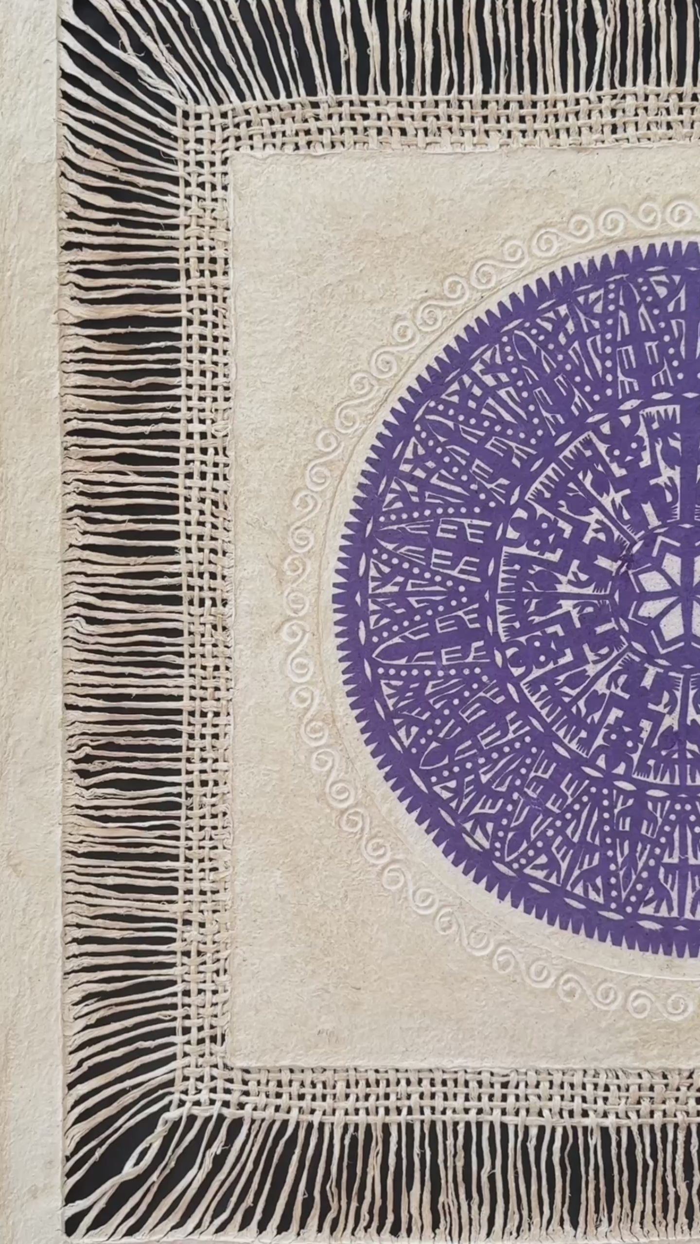 "Amethyst Mandala" ∙ Amate Art  28"x28"  (Unframed)