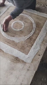 "Circular Weave" ∙ Amate Art  35"x35"  (Framed)