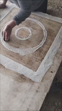 "Circular Weave" ∙ Amate Art  35"x35"  (Framed)