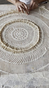 "Knot Weave" ∙ Amate Art  35"x35"  (Framed)