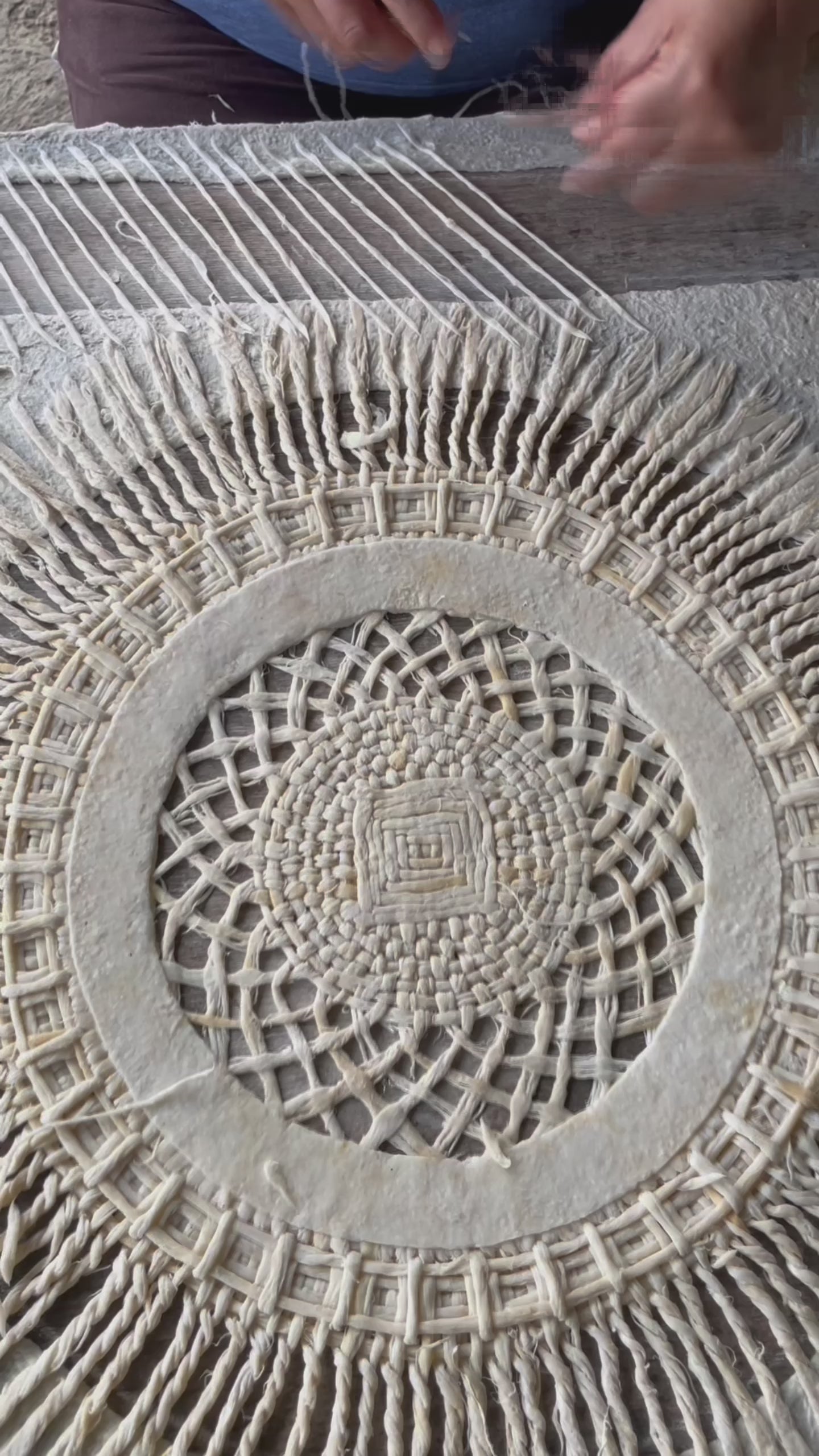 "Lattice Mandala" ∙ Amate Art  28"x28"  (Unframed)