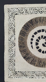 "Ivory Spiral" ∙ Amate Art  28"x28"  (Unframed)