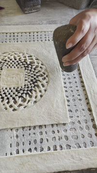 "Square Mandala" ∙ Amate Art  15.75"x15.75"  (Unframed)