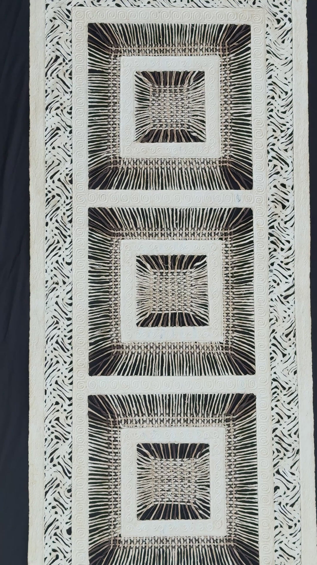 "Cascade Squares" ∙ Amate Art  70"x23.5" (Unframed)